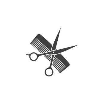 vintage barber shop logo vector icon template