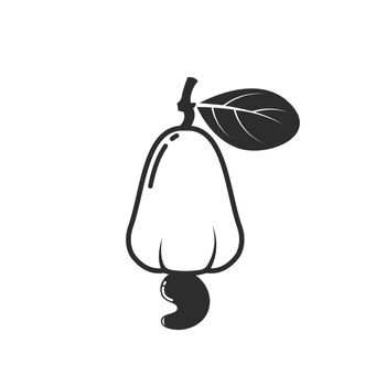 black cashew nut vector illustration concept design template