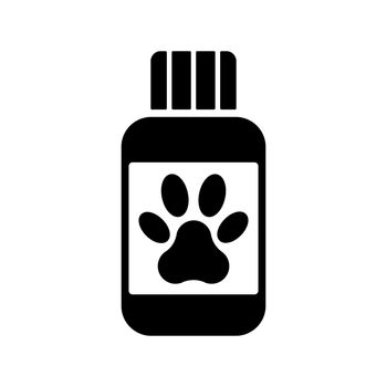 Pet shampoo vector glyph icon. Pet animal sign. Graph symbol for pet and veterinary web site and apps design, logo, app, UI