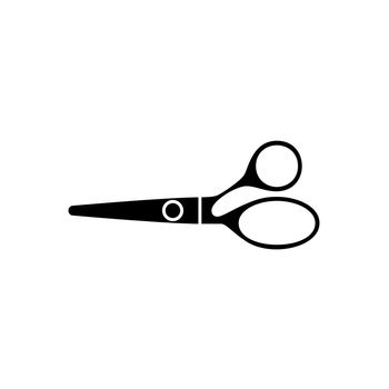 Sewing scissors icon isolated on white background.