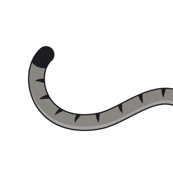 cat tail vector element concept design template web