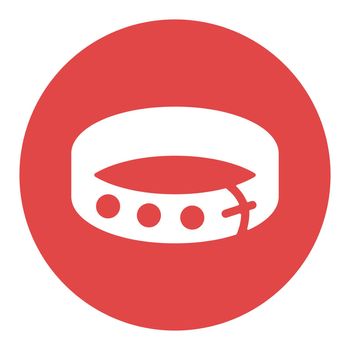 Pet collar vector glyph icon. Pet animal sign. Graph symbol for pet and veterinary web site and apps design, logo, app, UI