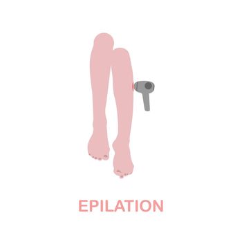 Epilation flat icon. Simple colors elements from beauty salon collection. Flat Epilation icon for graphics, wed design and more.