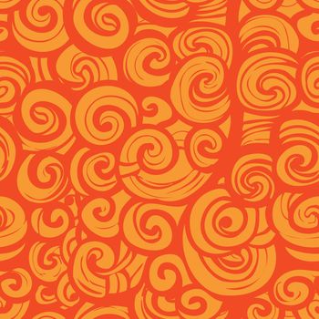 Vector seamless abstract hand-drawn pattern with swirls