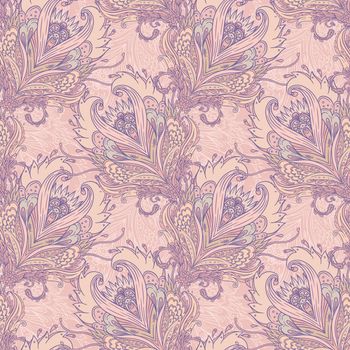 Floral paisley indian vector floral seamless pattern