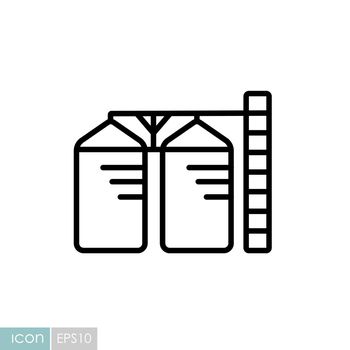 Granary vector icon. Agriculture sign. Graph symbol for your web site design, logo, app, UI. Vector illustration, EPS10.