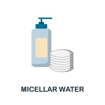 Micellar Water flat icon. Simple colors elements from cosmetics collection. Flat Micellar Water icon for graphics, wed design and more.
