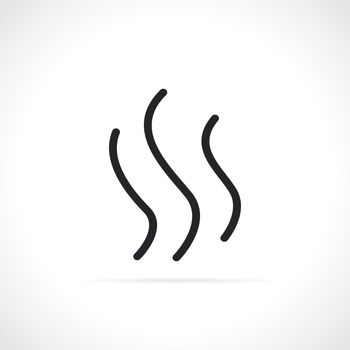 smoke or steam thin line icon isolated