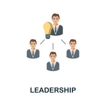 Leadership flat icon. Simple colors elements from company value collection. Flat Leadership icon for graphics, wed design and more.