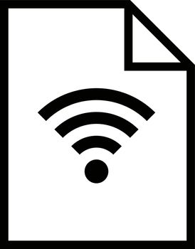 Wifi icon printed on the data file. Editable vector.