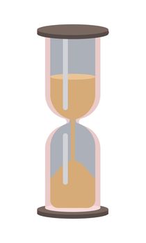 Hourglasses semi flat color vector object. Measuring time. Full sized item on white. Decorative object. Sand clock simple cartoon style illustration for web graphic design and animation