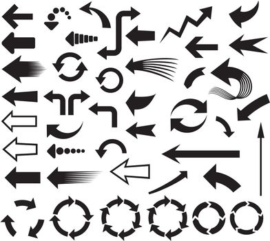 Arrows icons set vector illustration