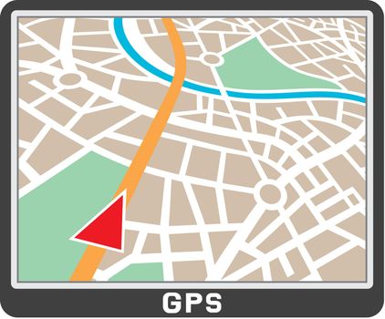 GPS navigation display vector illustration
