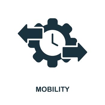 Mobility icon. Simple line element mobility symbol for templates, web design and infographics.