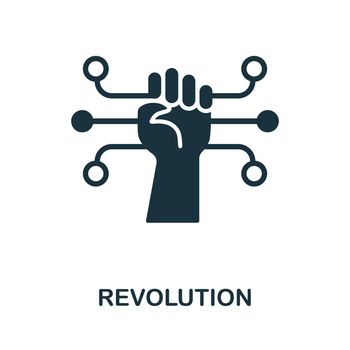 Revolution icon. Simple line element revolution symbol for templates, web design and infographics.