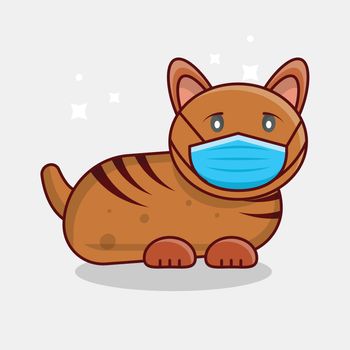 cat mask Vector illustration on a transparent background.Premium quality symmbols. vector line flat icon for concept and graphic design.