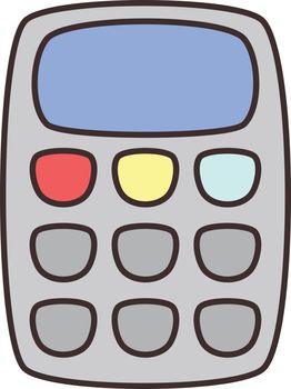 calculator Vector illustration on a transparent background.Premium quality symmbols.Vector line flat icon for concept and graphic design.