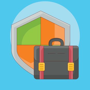 luggage Vector illustration on a transparent background. Premium quality symmbols. Vector line flat icons for concept and graphic design.