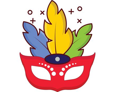 carnival mask Vector illustration on a transparent background.Premium quality symmbols. vector line flat icon for concept and graphic design.