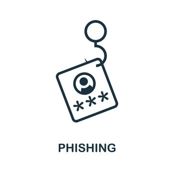 Phishing flat icon. Simple colors elements from internet security collection. Flat Phishing icon for graphics, wed design and more.