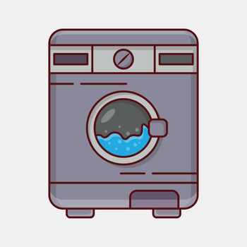 washing Vector illustration on a transparent background. Premium quality symmbols. Vector line flat icons for concept and graphic design.