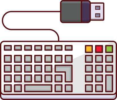 keyboard Vector illustration on a transparent background. Premium quality symmbols. Vector line flat icons for concept and graphic design.