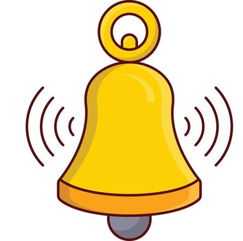 school bell Vector illustration isolated on a transparent background. vector line flat icons for concept or web graphics.