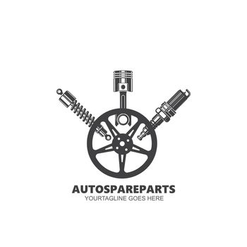 automotive spareparts vector icon illustration design template