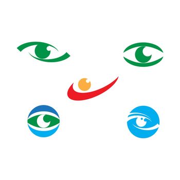 Set Branding Identity Corporate Eye Care vector logo design