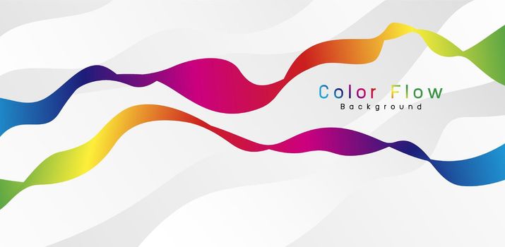 Abstract colorful background design of color flow with copy space vector illustration