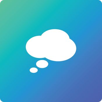 thought cloud vector icon. thought cloud single web icon on trendy gradient