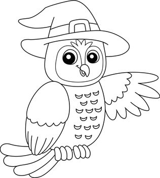 A cute and funny coloring page of an owl with a witch hat. Provides hours of coloring fun for children. To color, this page is very easy. Suitable for little kids and toddlers.