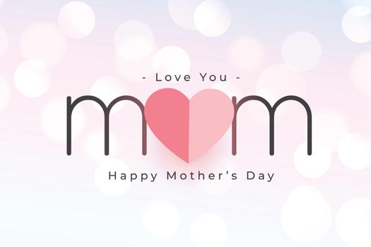 mother's day social poster with love you mom message