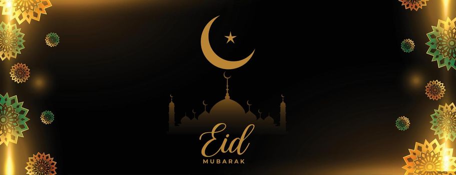 beautiful eid mubarak decorative islamic banner design