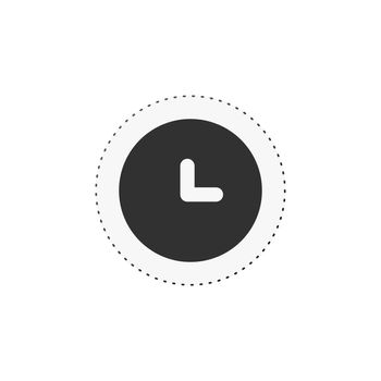 Clock timing circle icon. Alarm Clock symbol, chronometer stopwatch timer icon logo, app, UI. Stock vector illustration isolated