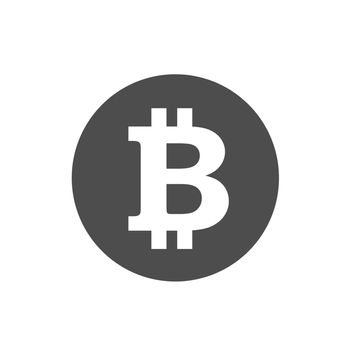 bitcoin silhouette vector icon