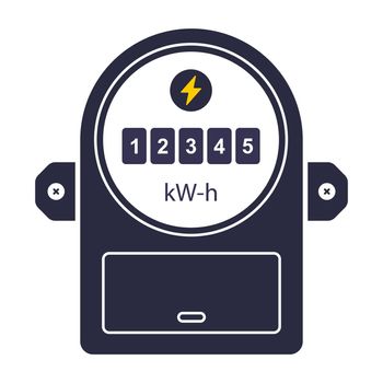 device icon for measuring electricity consumption. flat vector illustration