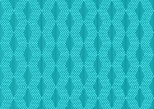 Turquoise Pattern with Triangular Mosaic as Seamless Texture - Colored Illustration or Background, Vector