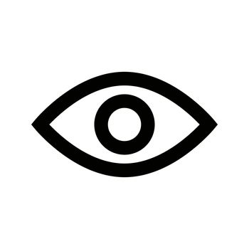 A simple eye icon. Editable vectors.