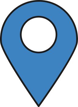Geo pin icon. Location symbol. Map tag isolated on white background