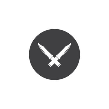 Military Knife icon vector design illustration template