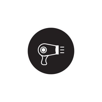 Hair dryer logo vector design illustration background