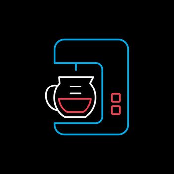 Coffee maker machine isolated icon. Workspace sign. Graph symbol for your web site design, logo, app, UI. Vector illustration, EPS10.