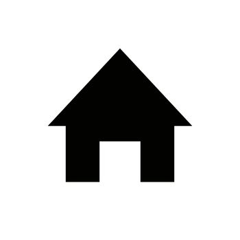 Silhouette icon of a house. Editable vector.