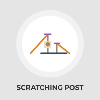 Scratching post icon vector. Flat icon isolated on the white background. Editable EPS file. Vector illustration.