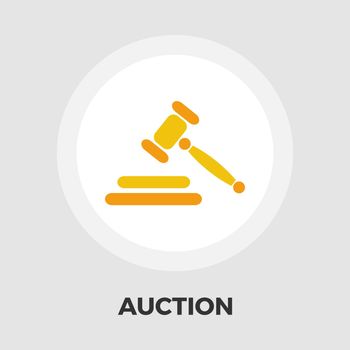 Auction gavel icon vector. Flat icon isolated on the white background. Editable EPS file. Vector illustration.