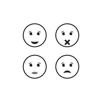 facial expression icon vector logo design and illustration