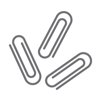 A set of clip icons. Clasps. Editable vector.