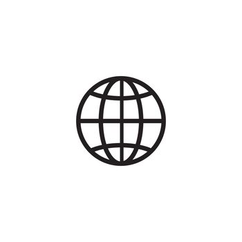 Globe icon vector design illustration on blank background