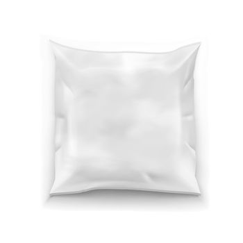 Realistic Food Snack Square Polyethylene Pillow Package. EPS10 Vector